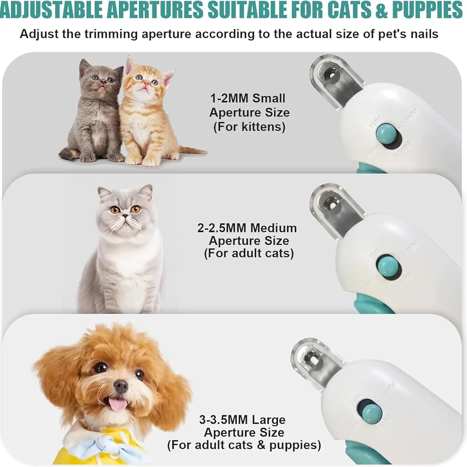 Professional Cat And Dog Nail Clippers Safe Comfortable Pet Nail Trimmer with Adjustable Hole Pet Hair Clippers Pet Care Trim