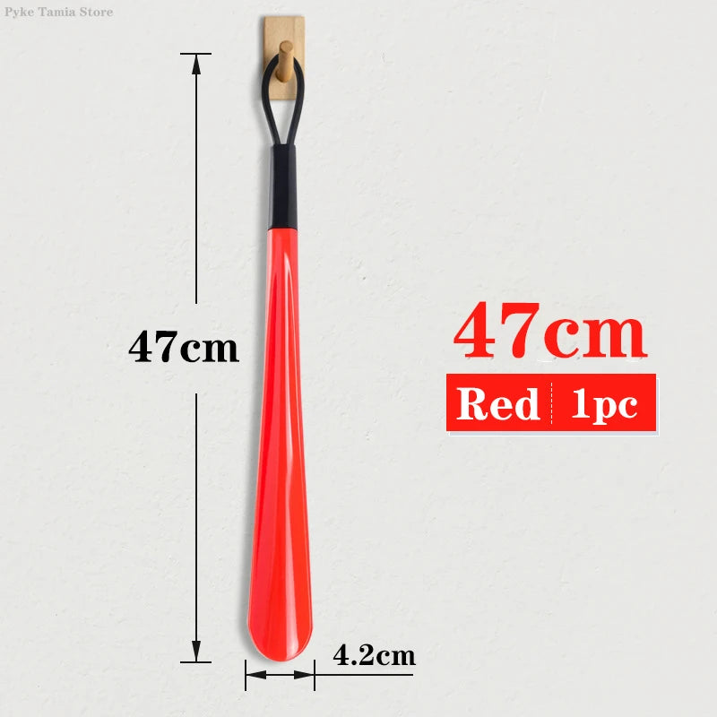 Extra Long Shoe Puller Shoehorn Black Plastic Shoe Horn Lazy Shoe Lifter Flexible Shoes Accessory for Pregnant Backache Elderly