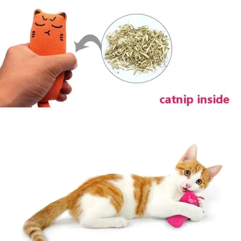 Cat Toy Cute Pet Catnip Toys Cat Plush Thumb Pillow Pet Supplies