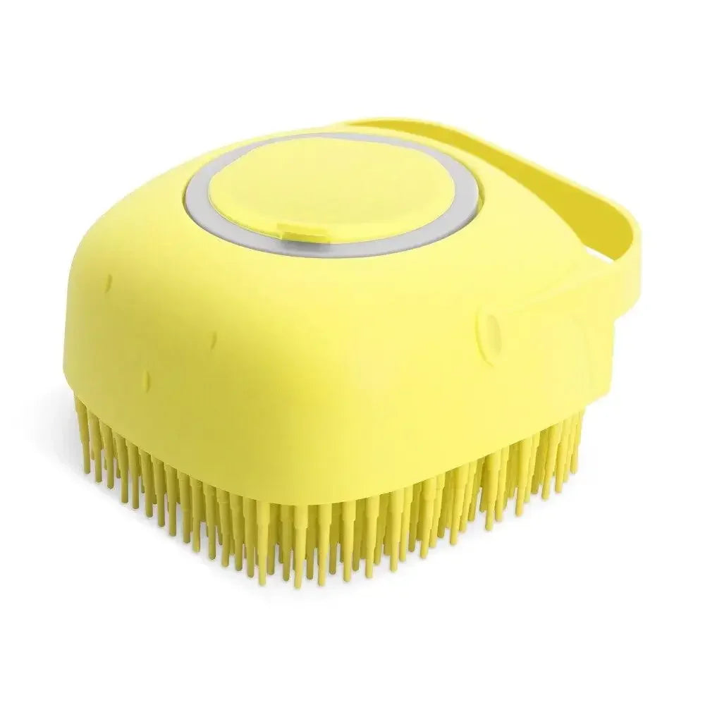 Cat Massage Comb Pet Dog Shampoo Brush 2.7oz 80ml Grooming Scrubber  for Bathing Short Hair Soft Silicone Rubber