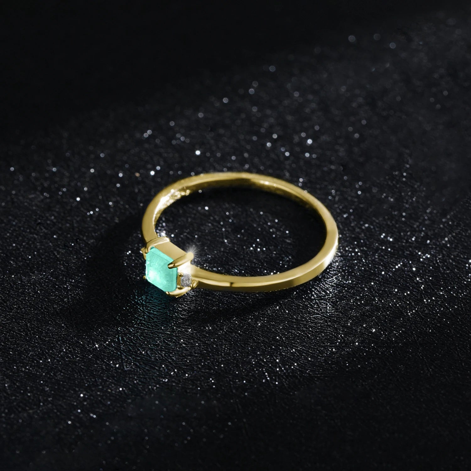 Modian New 925 Sterling Silver Fashion Emerald cut Tourmaline Finger Rings For Women Elegant Simple Paraiba Silver Fine Jewelry