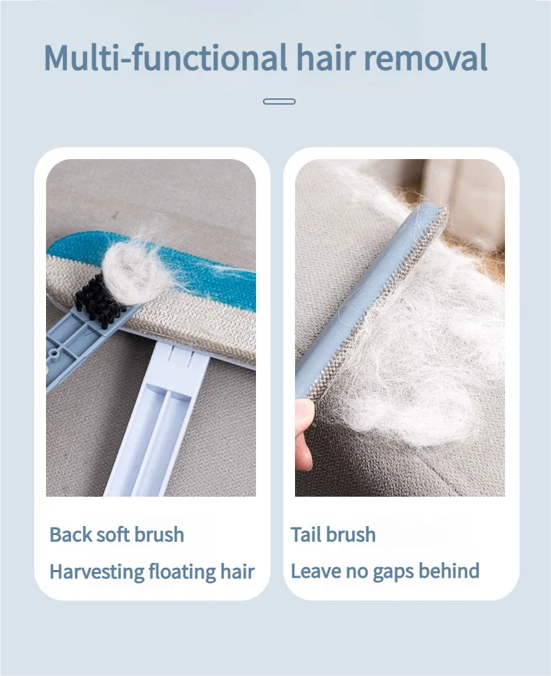 Pet Hair Removal Set Tool Reusable Static Removal Gloves Double-Sided Grooming Gloves Remove Dog Cat Hair Furniture, Carpet