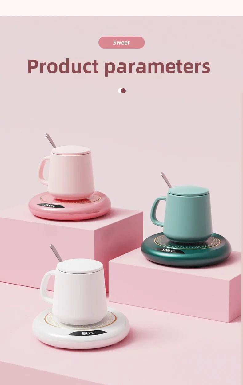 USB Cup Warmer Coffee Mug Heating Coaster 3 Temperature Setting Thermostatic Hot Plate Milk Tea Water Heating Pad Cup Heater