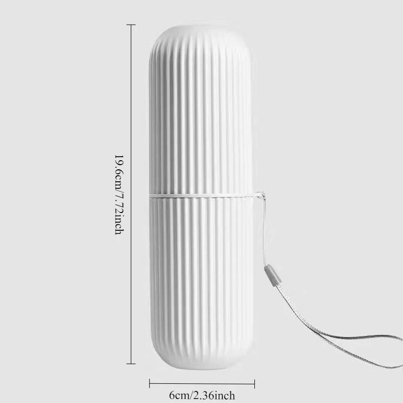 Travel Portable Toothbrush Cup Bathroom Toothpaste Holder Storage Case Box Organizer Travel Toiletries Household Storage Cup