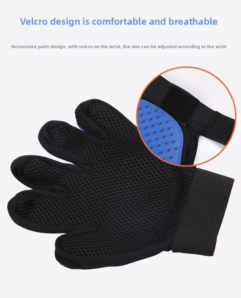 1/2PCS Gentle Pet Deshedding Glove 2-in-1 Bath Brush Massager Soft Silicone Tips for Dogs And Cats During Grooming Washing