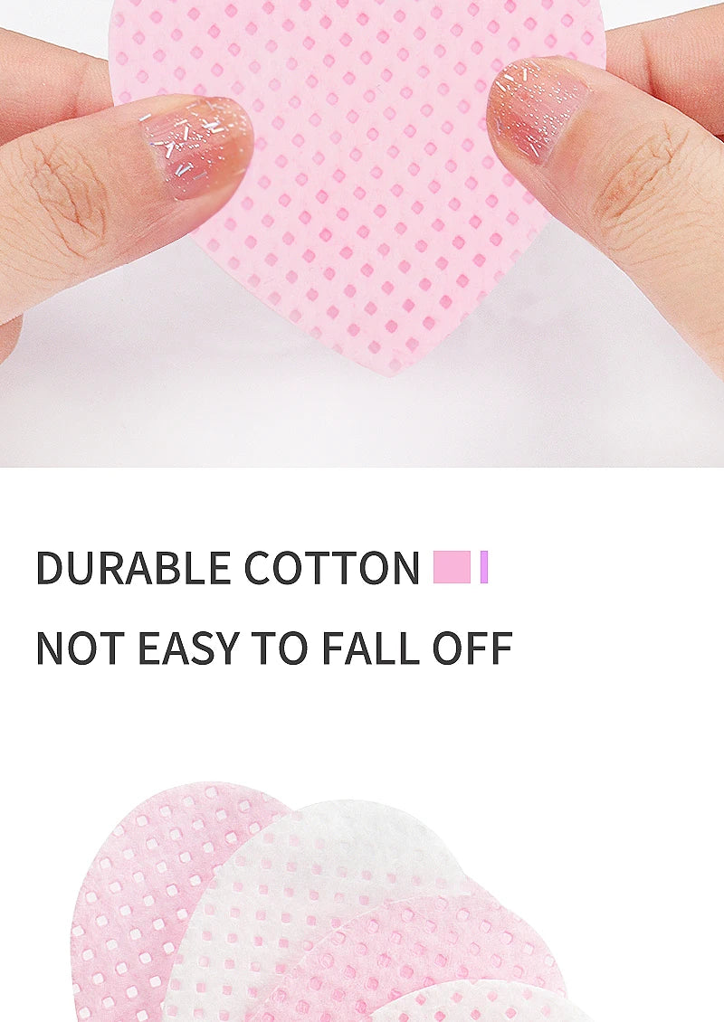 200PCS/Box Disposable Remover Cotton Pad Wipes Nail Polish Eyelashes Glue Cleaner Lint-Free Paper Pad Cleaning Manicure Supplies