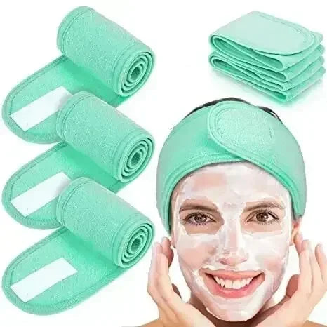 New Women Adjustable Velcro Strap Wash Face Headband Soft Toweling Broken Hair Tools Accessories SPA Facial Headbands Headwear