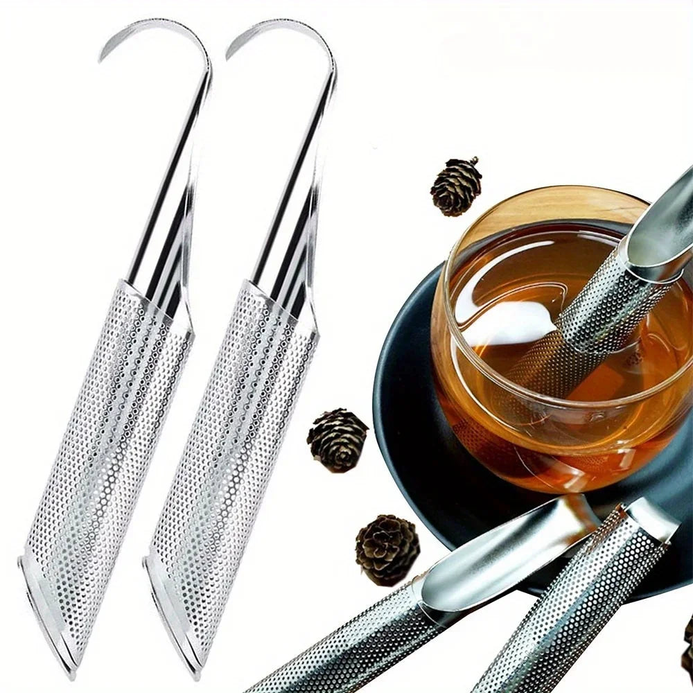 New Stainless Steel Tea Infuser Creative Pipe Shape Metal Tea Strainer Hanging Filter For Mug Teapot