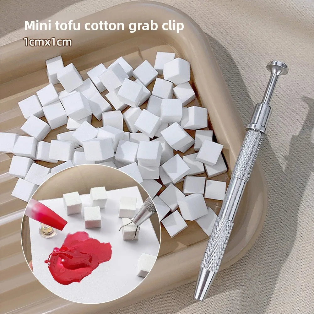 Sponge Gradient Nail Art Stamper Tools Gel Polish Gradient Sponge Brush Glitter Powder Dotting Pen For Manicure Tools