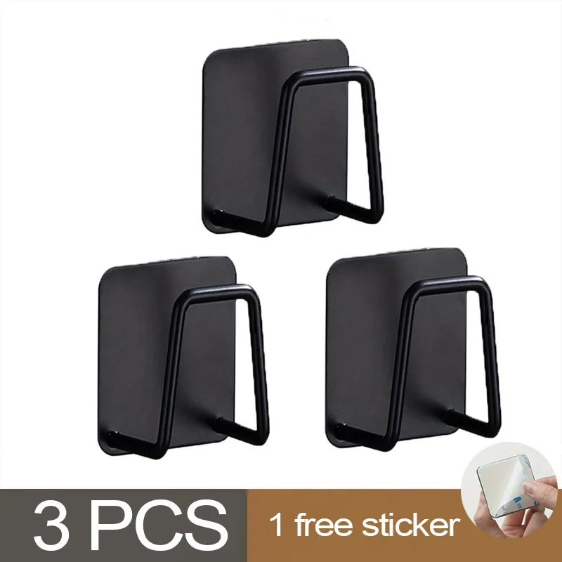 Kitchen Sponge Holder Sink Sponge Rack Stainless Steel Sponges Stand Drainer Sponges Sink Shelf for Knife Towel Holder Wall Hook