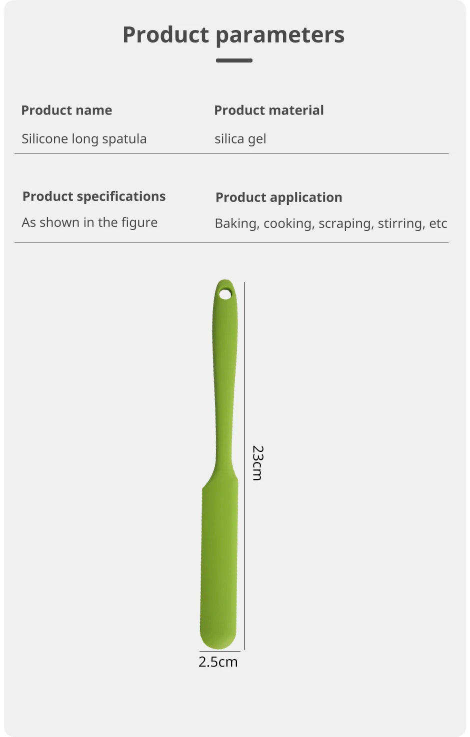 Silicone Spatula Heat Resistant Cake Cream Butter Spatulas Mixing Batter Scraper Non-Stick Flexible Baking Cooking Tool