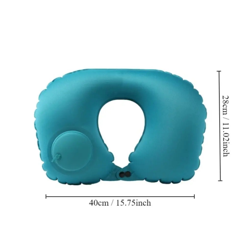U-Shape Inflatable Neck Pillow Automatic Inflatable Super Light Cervical Pillow Head Rest Press to inflate Travel Pillows