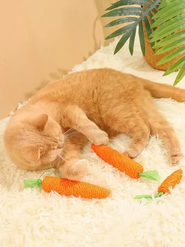 Cat toy carrot grinding stick tear resistant scratch resistant self entertaining toy suitable for cats to play with