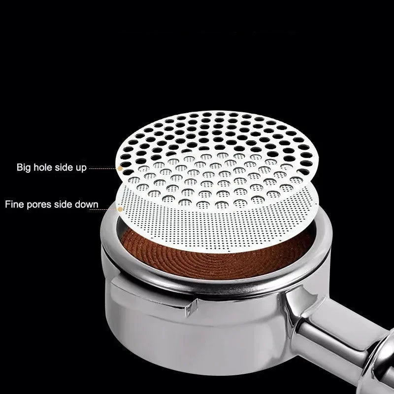 51/53/58mm Reusable Coffee Puck Screen 304 Stainless steel Double Layer Coffee Filter Fine Mesh Professional Espresso Accessory
