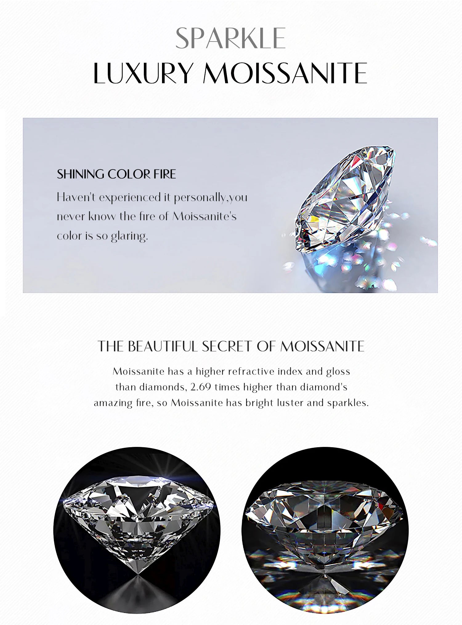 MODIAN D Color Sparkling Moissanite Earrings 925 Sterling Silver Classic Shining Circle Hoop Earrings For Women Fine Jewelry