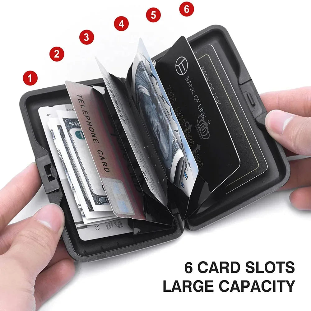 Aluminum Anti-Theft Wallets RFID Blocking Credit Card Holder RFID Wallet Metal Waterproof ID Card Case Coin Purse for Men Women