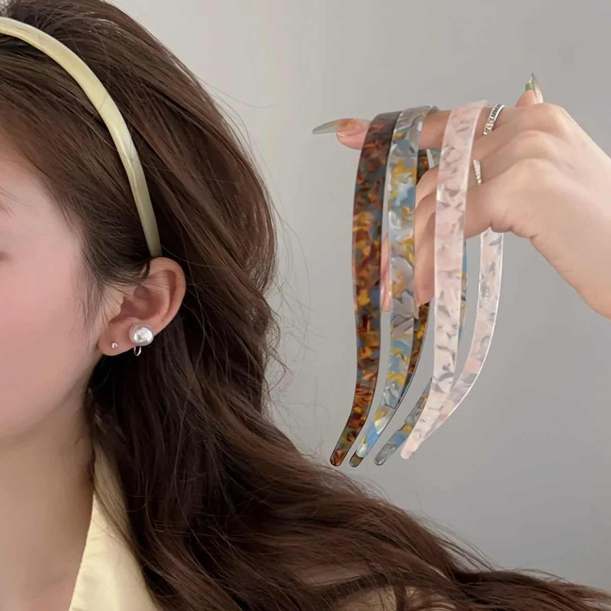 New Acetic Acid Headband Non-Clamping Ear Bone Hair Accessories For Women Fashion Sweet Hair Ornament Girls Hairband