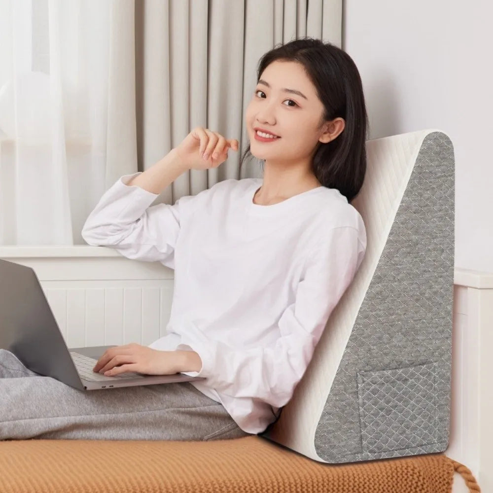 Memory Foam Core Leg Pillow Washable Removable Cover Triangle Support Pillow Breathable Side Sleeping
