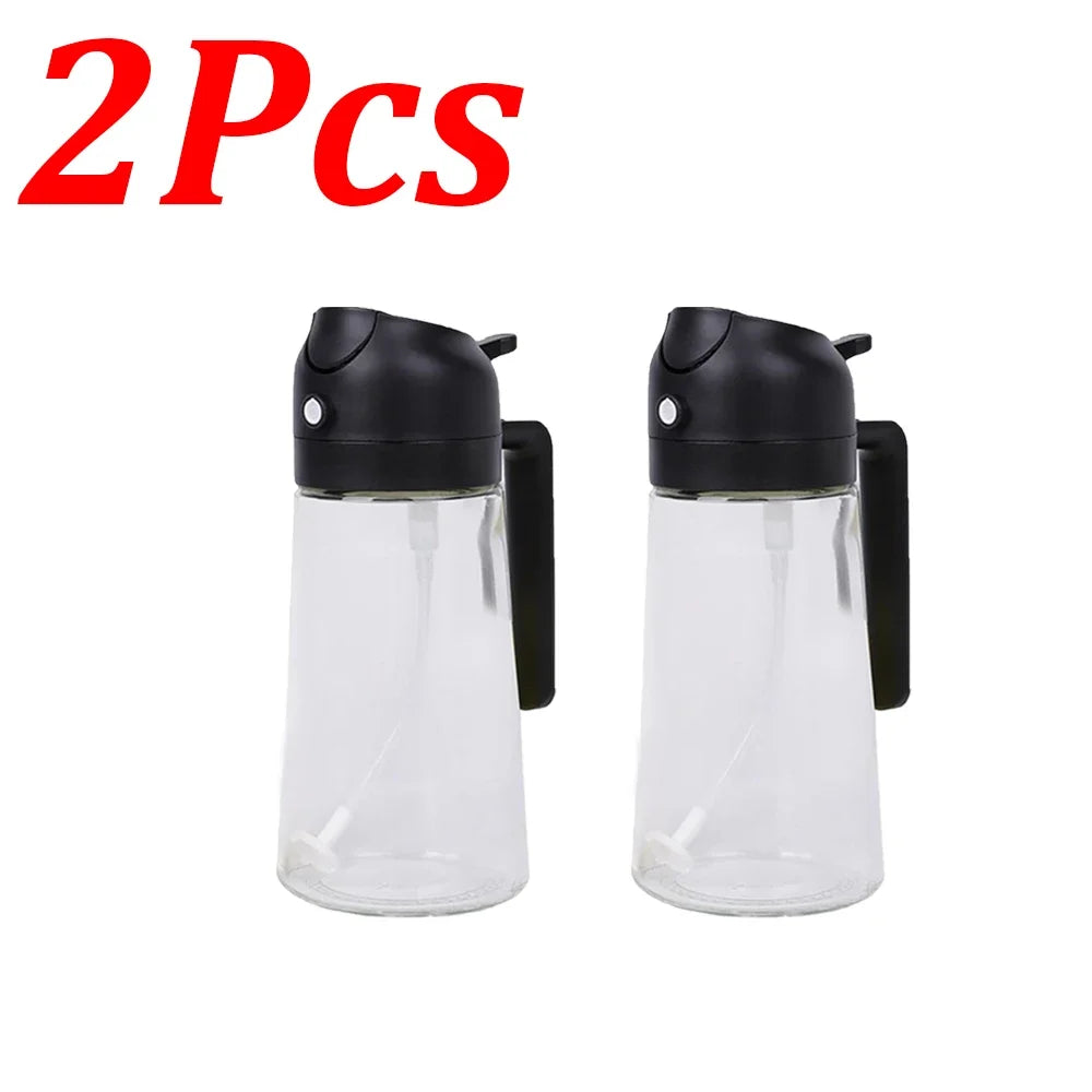 1-4Pcs 2in1 500ml Plastic Spray Oil Sprayer Cooking Oil Sprayer BBQ Picnic Kitchen Tools BBQ Cooking Oil Dispenser