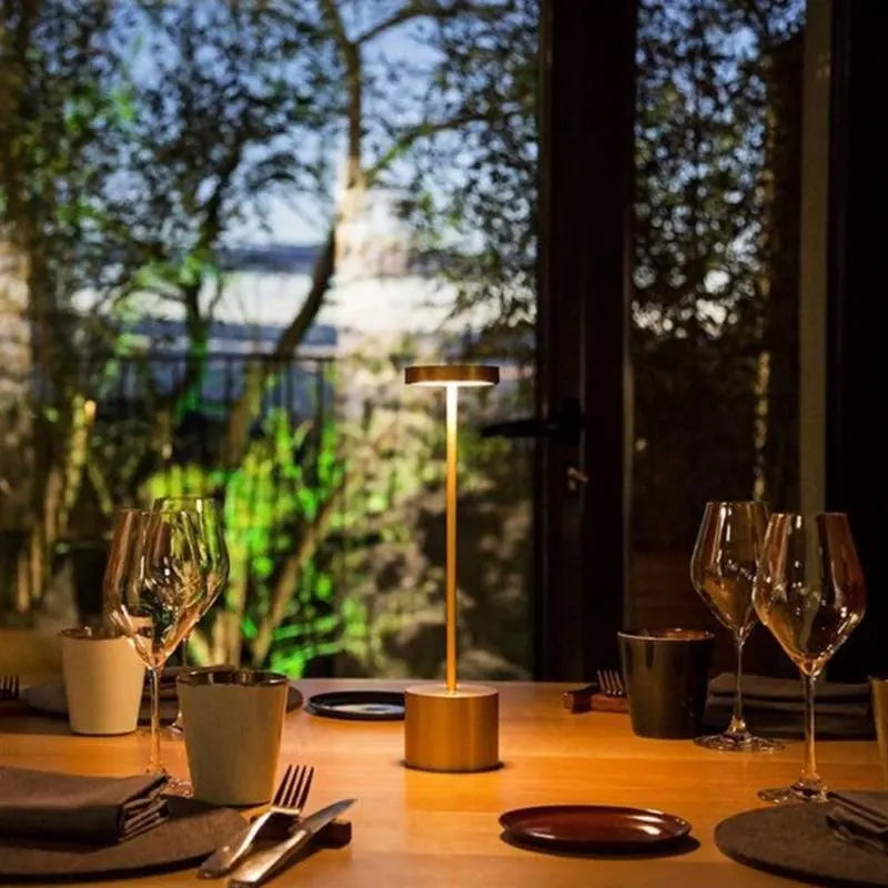 Decorative Table Lamp LED Waterproof Rechargeable Night Light Touch Dimming Bar Living Room Reading Camp Light