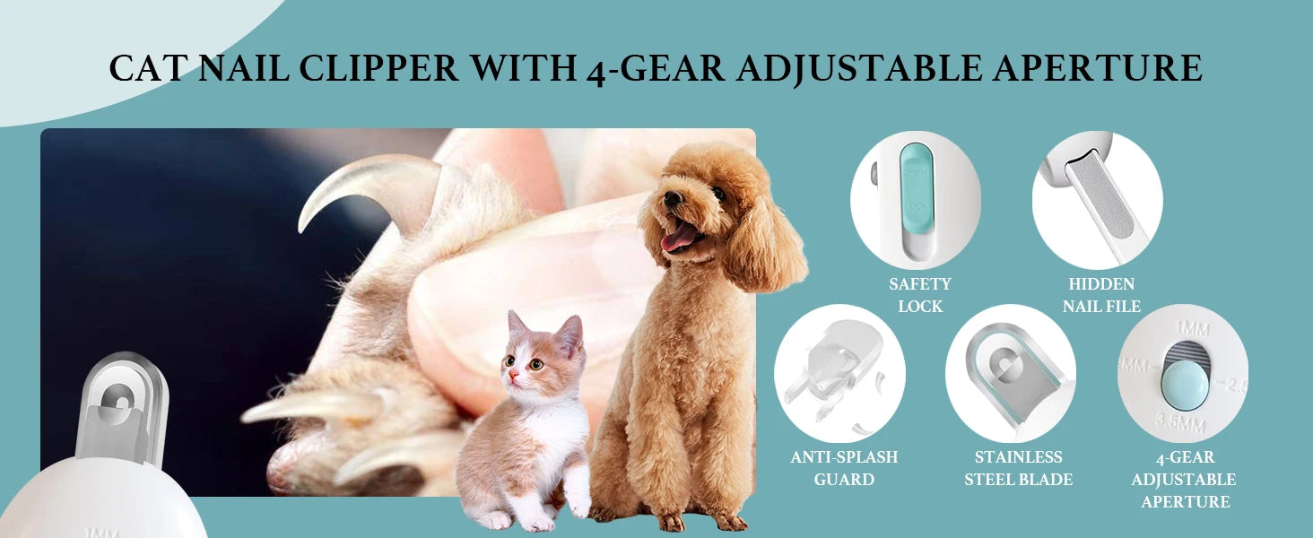 Professional Cat And Dog Nail Clippers Safe Comfortable Pet Nail Trimmer with Adjustable Hole Pet Hair Clippers Pet Care Trim