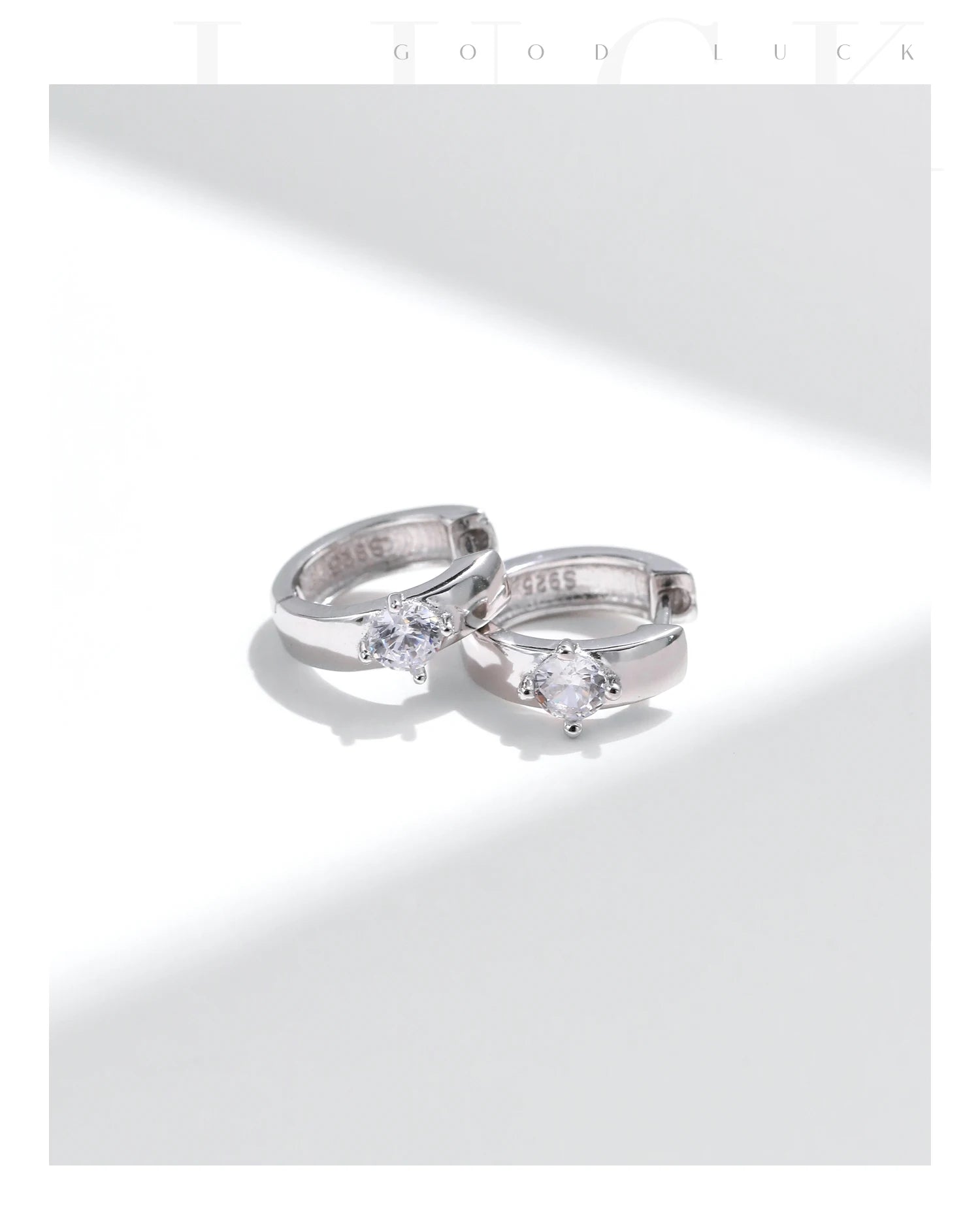 MODIAN Round Moissanite Ear Buckles Lab Diamond 925 Sterling Silver Engagement & Wedding Hoop Earrings for Women Jewelry Gifts