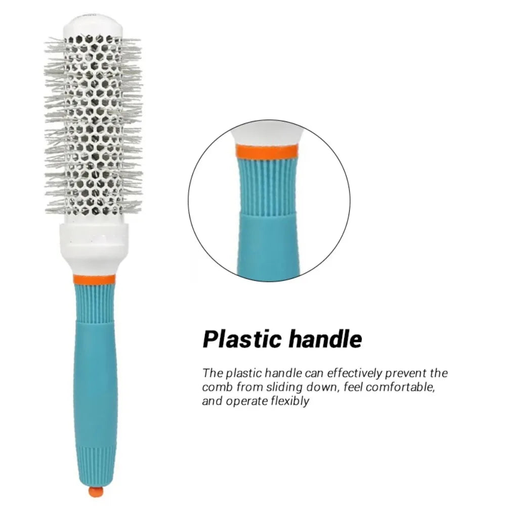 Professional Salon Hair Styling Brush Round Barrel Curly Hair Comb Hairdressing Comb Wet and Dry Dual Use Hairbrush Roller Tools