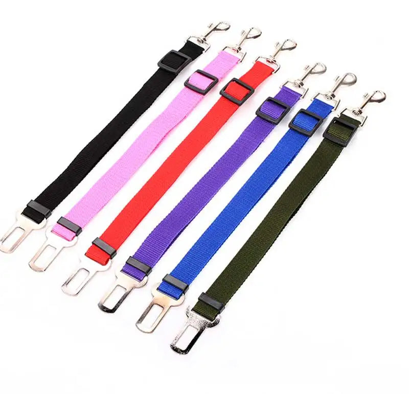 Adjustable Pet Dog Car Seat Belt Pet Seat Vehicle Dog Harness Lead Clip Safety Lever Traction Dog Collars Dog Accessories