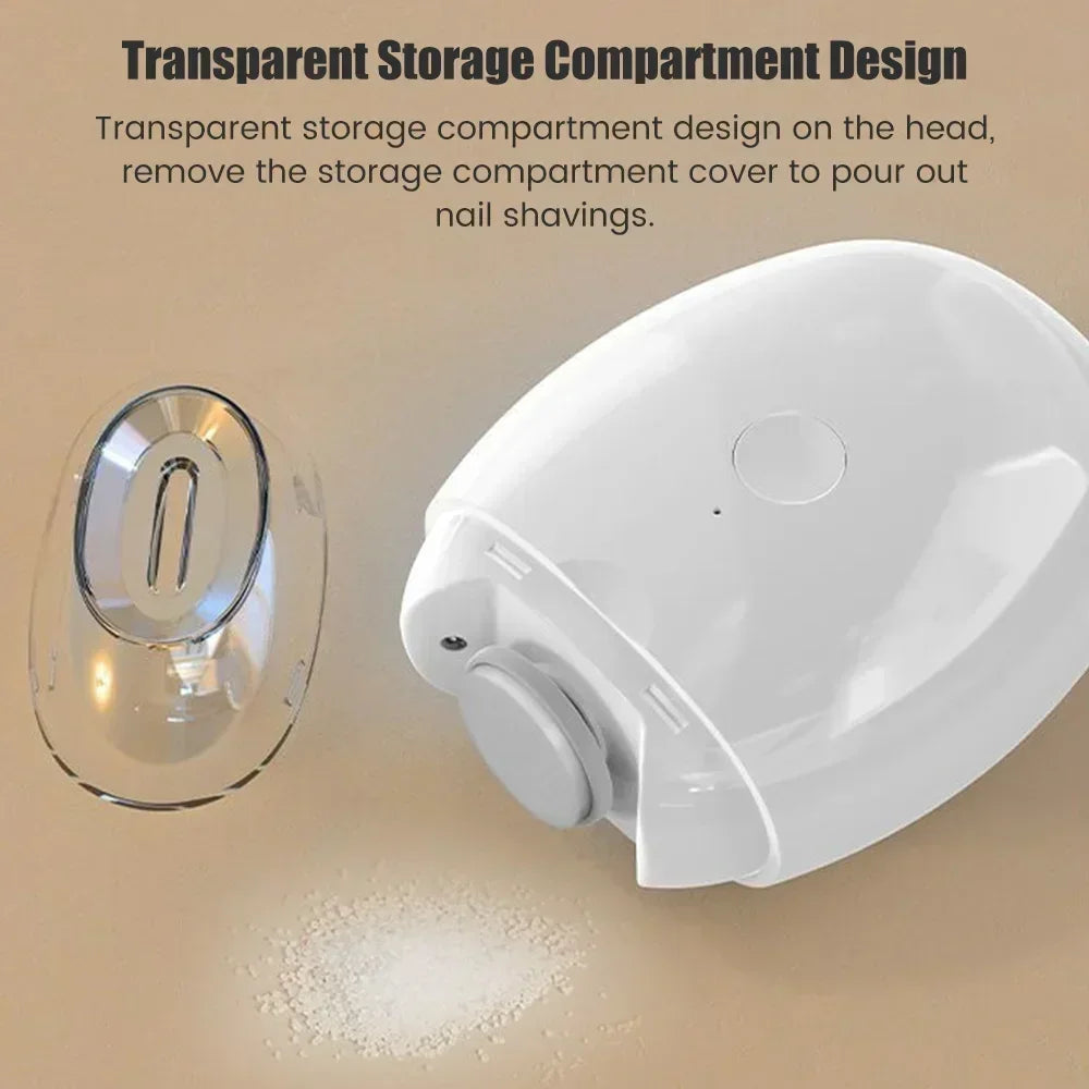 2 IN 1 Electric Nail Clipper Cutter with LED Light Automatic Nail Grinder Trimmer for Adult And Baby Mini Manicure Tools Nail Care