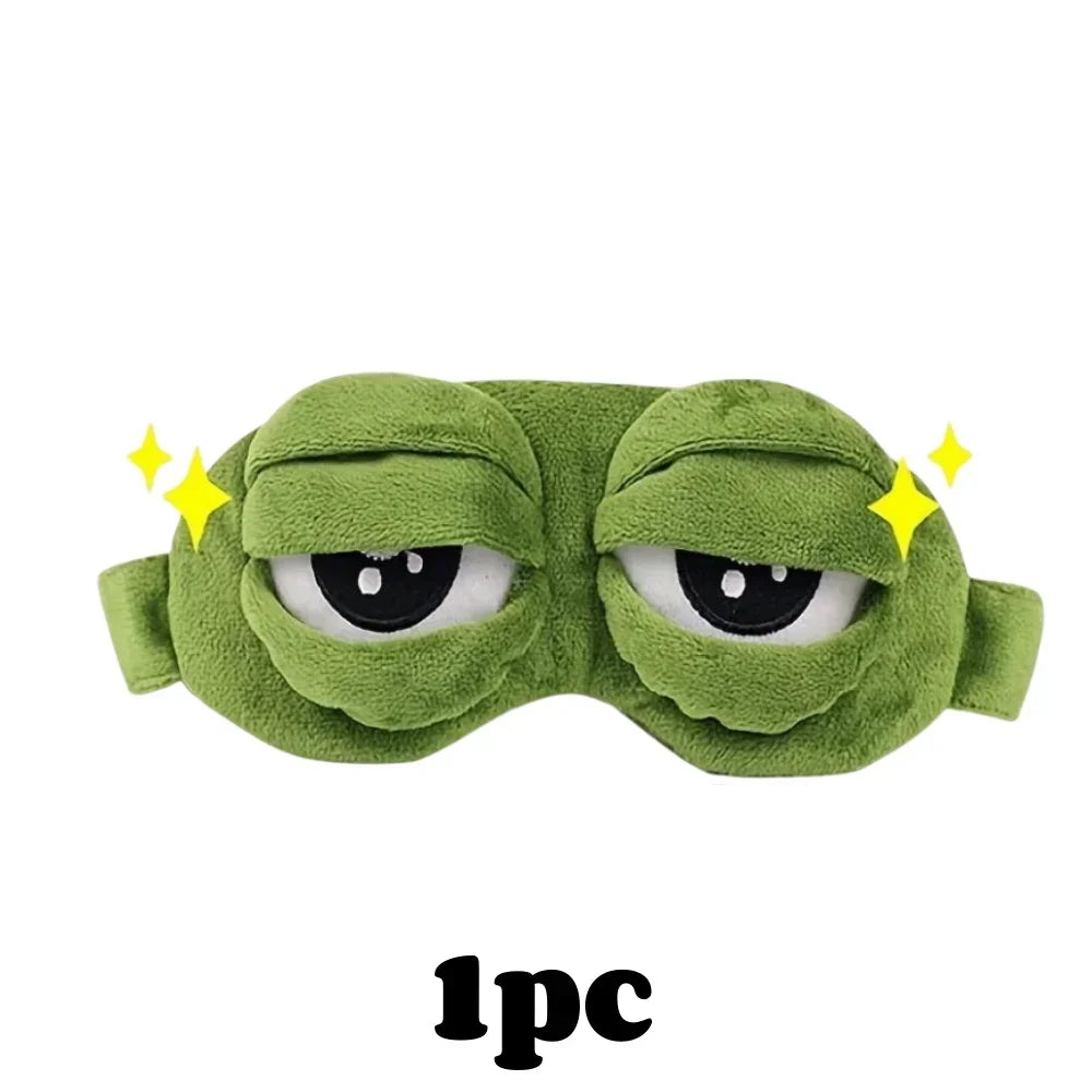 New 3D Frog Sleep Mask Natural Sleeping Eyeshade Cover Shade Eye Patch Women Men Soft Portable Blindfold Travel Eyepatch