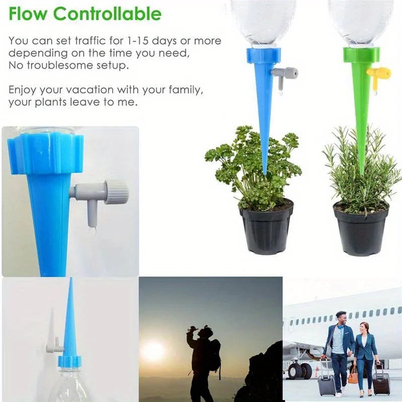 Automatic Watering Drip Kits Self Watering Spike For Flower Plants Adjustable Auto Water Dripper Device Garden Supplies