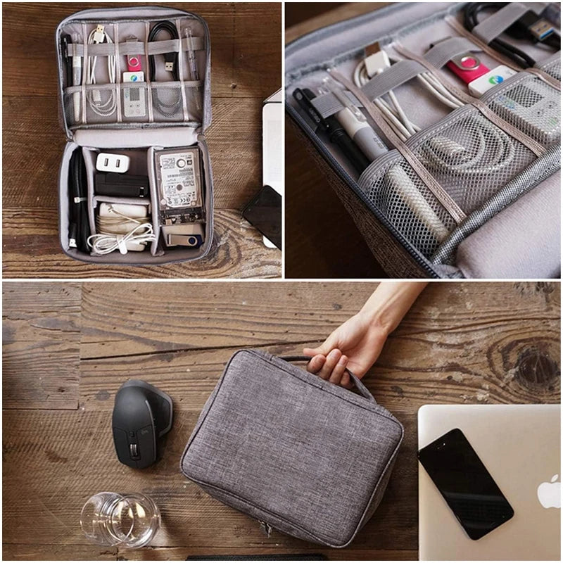 Multi-functional Large Capacity Cable StorageBag Waterproof  USB Data Line Charger Headphone StorageBag Travel cable storage Bag