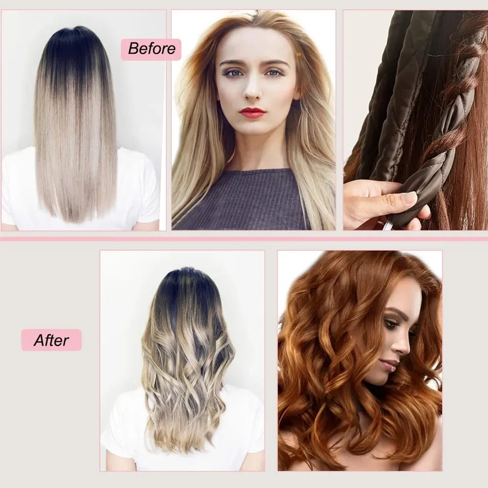 Octopus Curler Headband Nightcap Suitable for Long Hair Satin Non Thermal Curling Iron Adjustable Strap Styling Tools