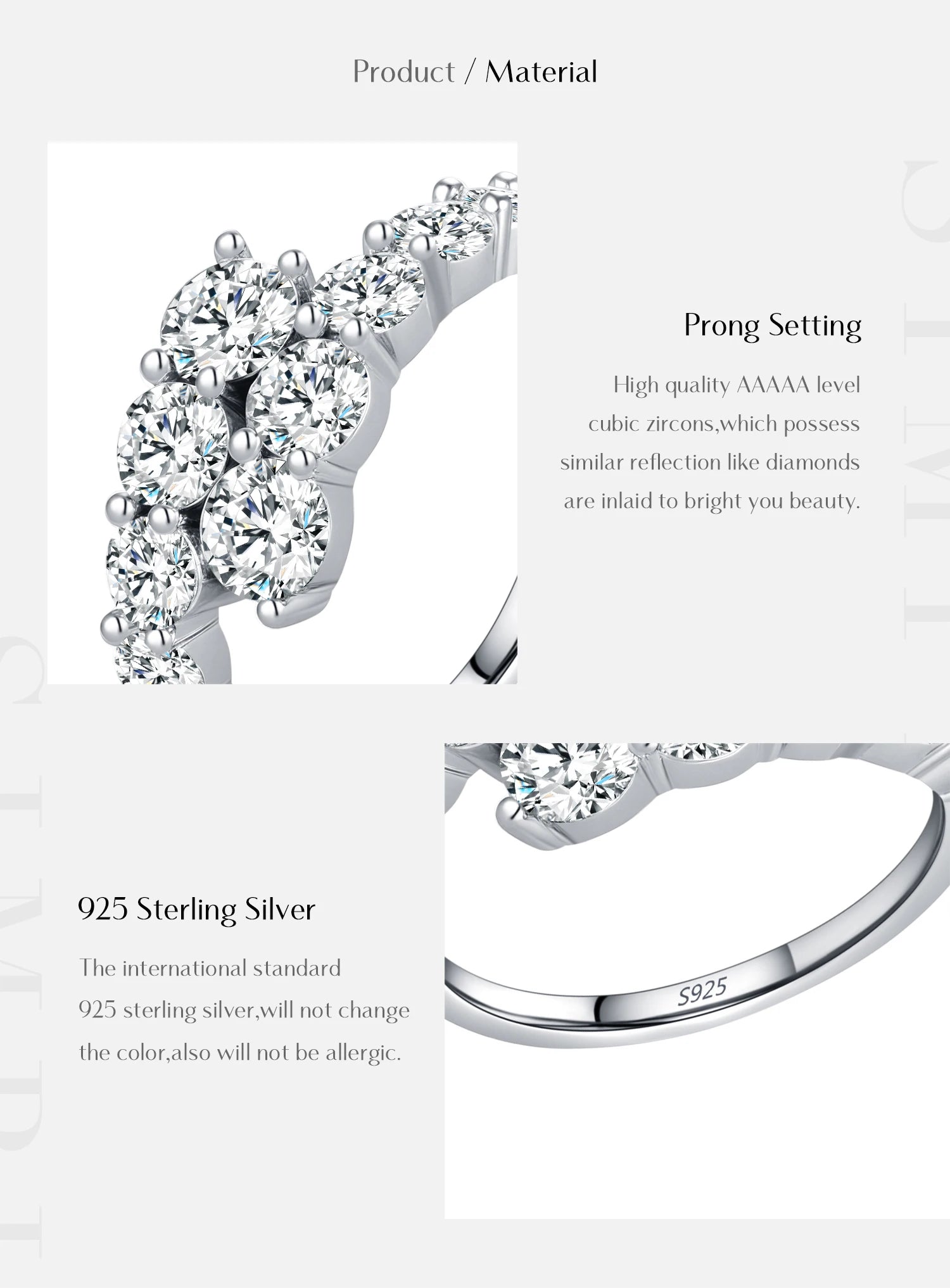 MODIAN 925 Sterling Silver Classic Luxury Round CZ Eternity Band Rings For Women Wedding Engagement Statement Jewelry Gift