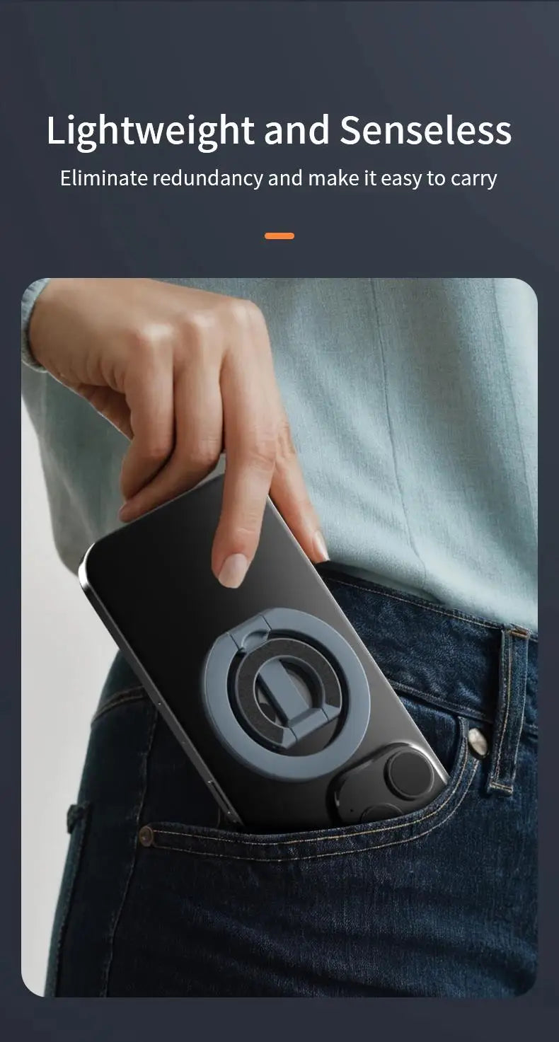 Double Sided Magnetic Phone Ring Holder For IPhone Samsung Foldable Stand For Apple MagSafe Compatible Mobile Phone Accessories