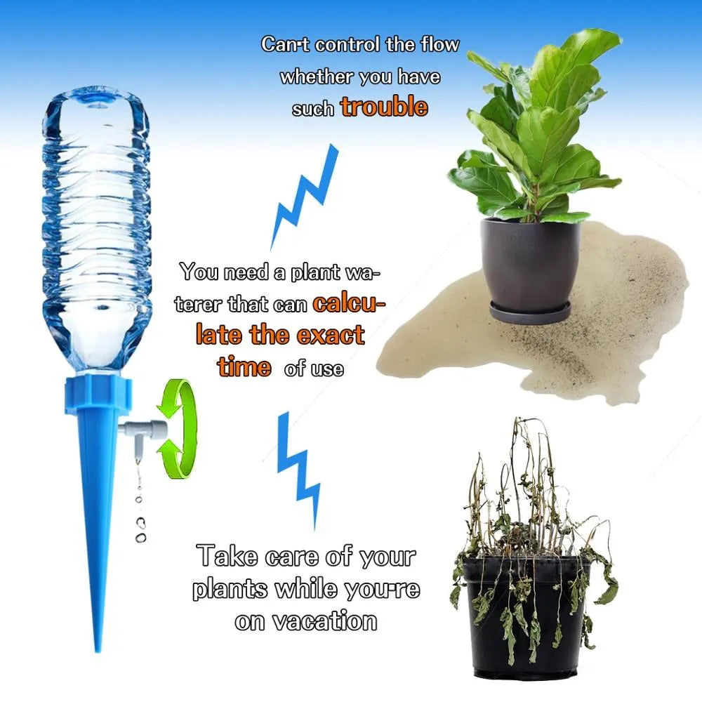 Automatic Watering Drip Kits Self Watering Spike For Flower Plants Adjustable Auto Water Dripper Device Garden Supplies
