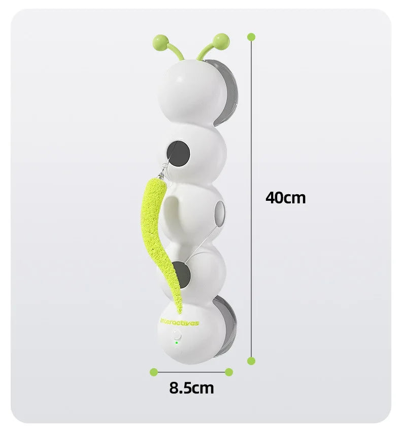 Creatives Durable Scratch Resistant Cat Teasing Stick Intelligent Sensing Interactive Cats Toy Usb Rechargeable Caterpillars Toy