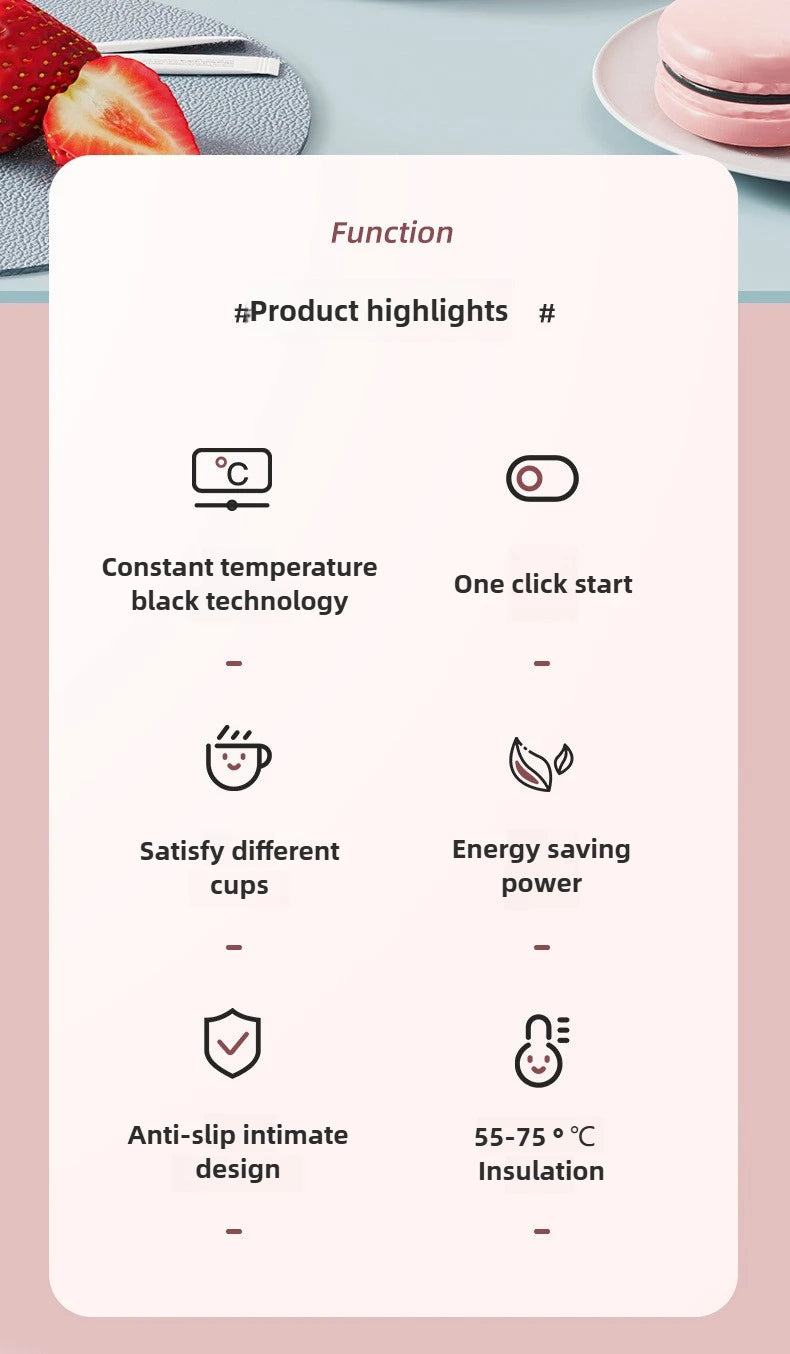 USB Cup Warmer Coffee Mug Heating Coaster 3 Temperature Setting Thermostatic Hot Plate Milk Tea Water Heating Pad Cup Heater