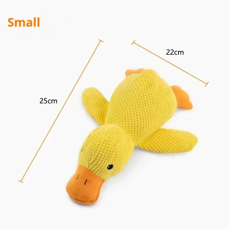 Resistant Grinding Dog Toy Interactive Entertainment Pet Plush Toy Durable Bite Proof Chew Stress Relief Squeaky Duck Design