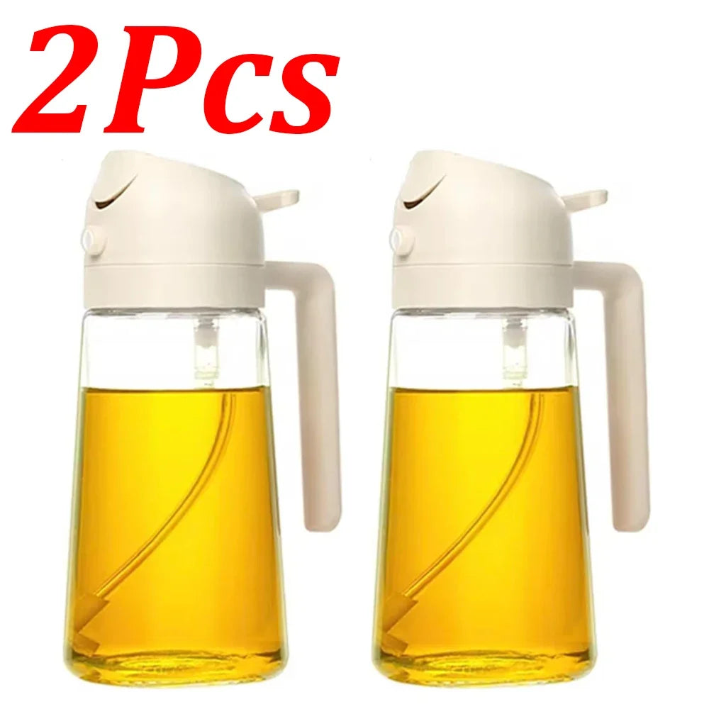 1-4Pcs 2in1 500ml Plastic Spray Oil Sprayer Cooking Oil Sprayer BBQ Picnic Kitchen Tools BBQ Cooking Oil Dispenser