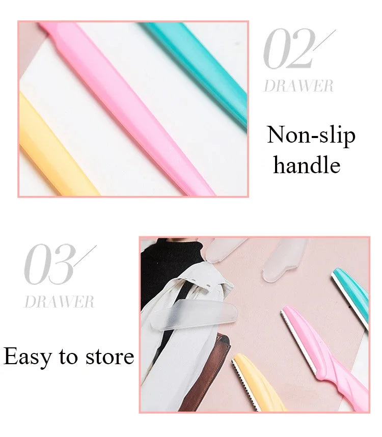 Eyebrow Trimmer Blade Women Face Shaver Portable Eye Brow Epilation Hair Removal Cutters Safety Knife Makeup Scraper