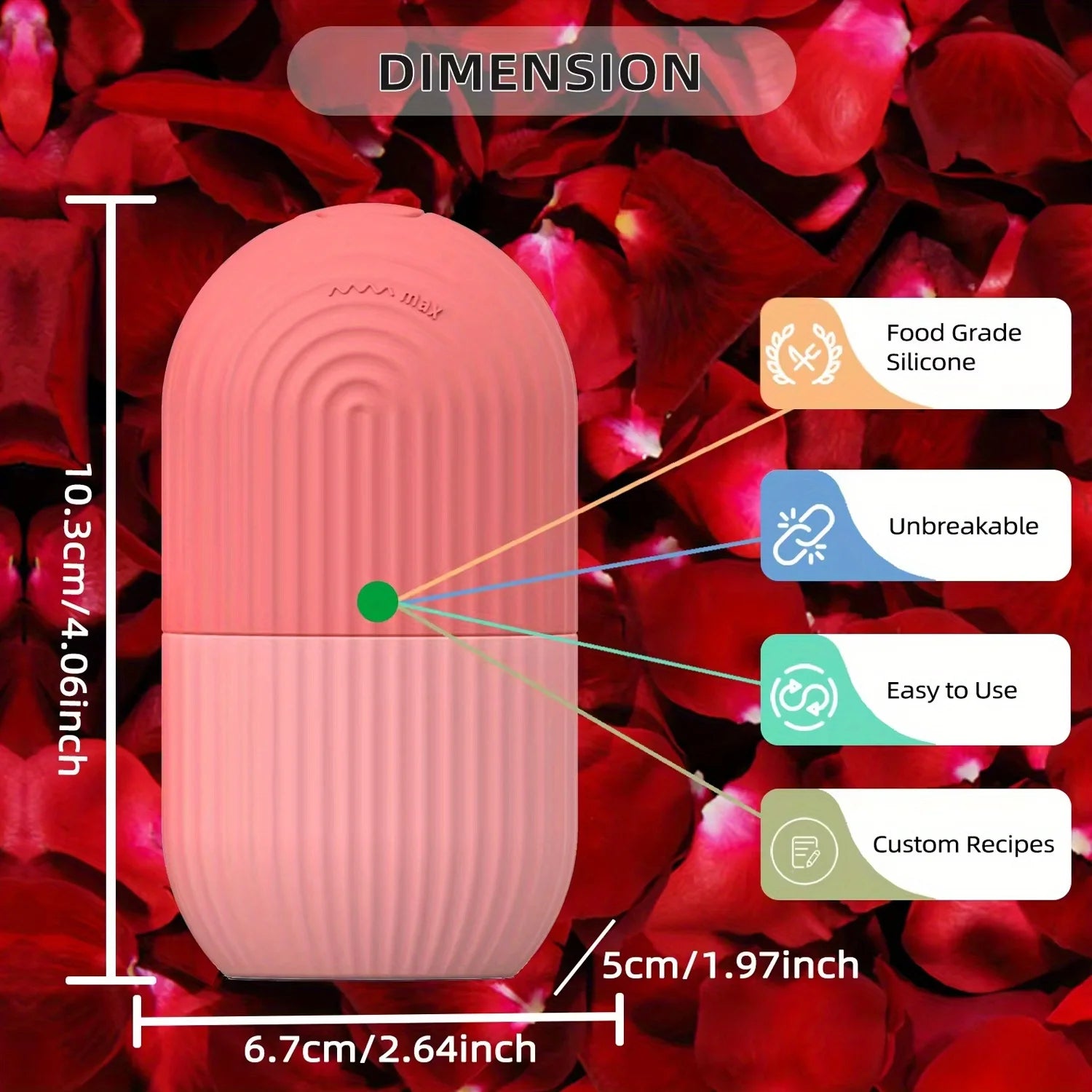 Ice Face Roller Facial Skincare Ice Roller Set Face Massage Roller Lifting Contouring Facial Cleansing Skin Care Tools
