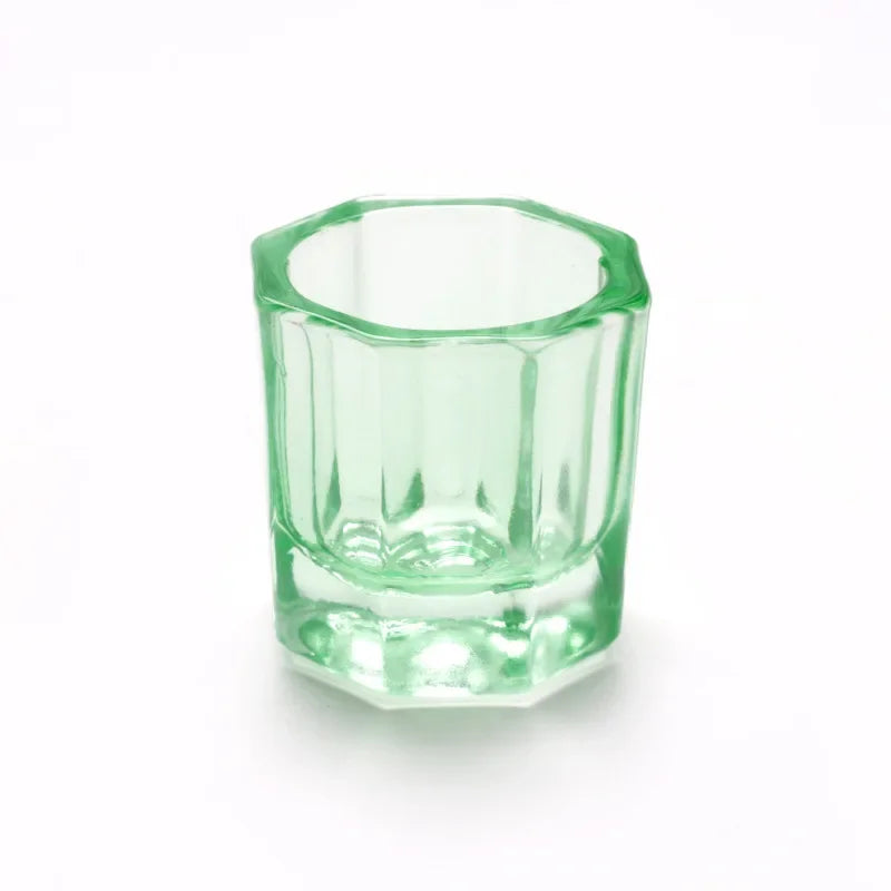 Acrylic Powder Liquid Crystal Glass Cup Aurora Colorful Cup Nail Brush Washing Mug Nail Art Tools Liquid Powders for Mixing Bowl