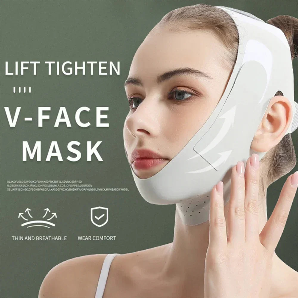Anti Wrinkle Face Slimming Bandage Facial Massage Elastic Face Lift Up Strap Graphene Breathable Chin Cheek Lifting Belt