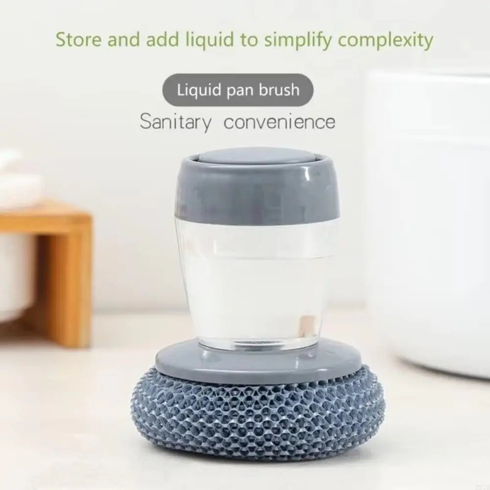 Creative Dish Cleaning Brush Liquid-added Ball Press Type Pot Brush Scrubber Liquid Filling Detergent