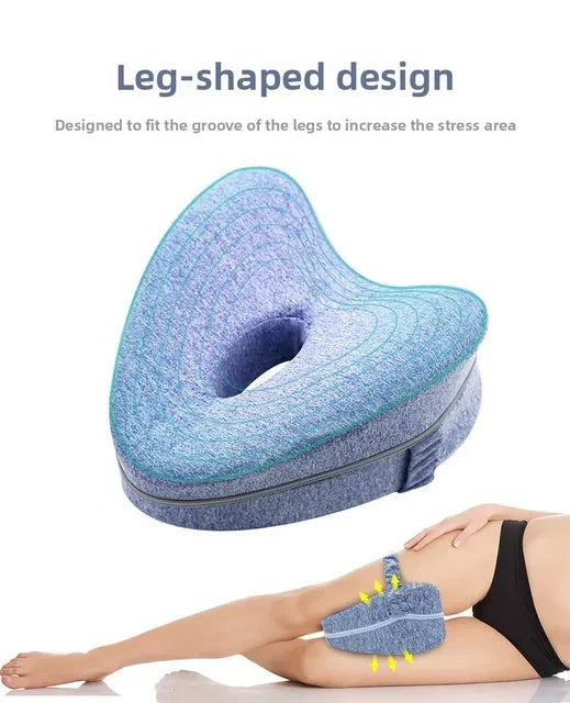 Memory Leg Pillow Hollow Heart Pregnancy Side Sleeper Sciatica Orthopedic Sciatica Back Hip Relief Pillow For Bed, Sofa