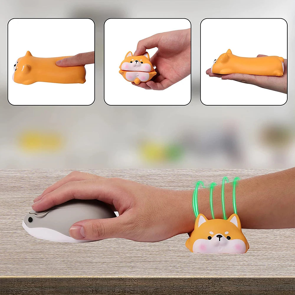 So cute Wrist Mouse Pad Wrist Guard Mouse Pad Office Desk Learning Pad Soft And Comfortable Memory Cotton Rebound Desktop Mat ﻿