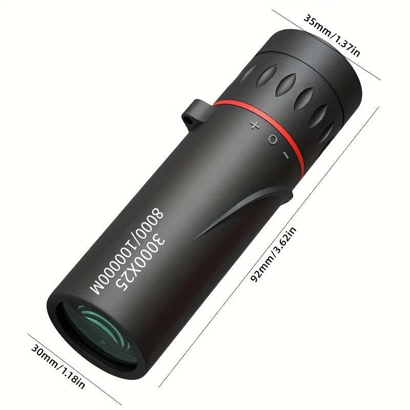 3000x25 Long Range HD Professional Adult Monocular and Mini Portable Telescope for outdoor camping and hunting