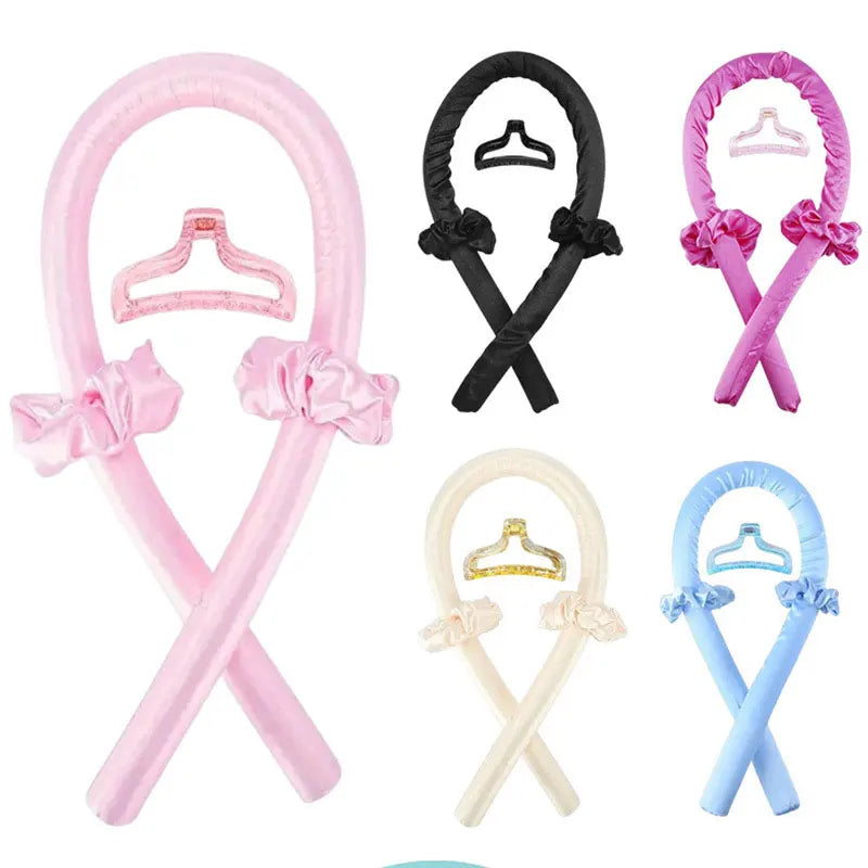 Heatless Curling Rod Headband Silk Curls Ribbon Hair Rollers Sleeping Soft Headband Lazy Hair Curlers Hair Styling Tools