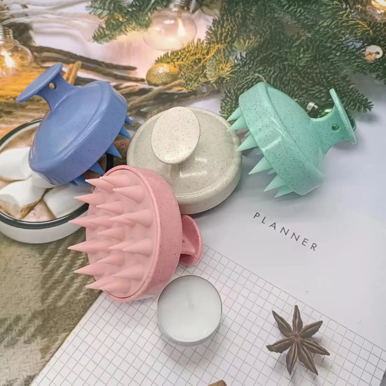 New Silicone Shampoo Brush Head Scalp Massage Comb Cleaning Hair Comb Body Massage Brush Bath Shower Brush Salon Hairdressing